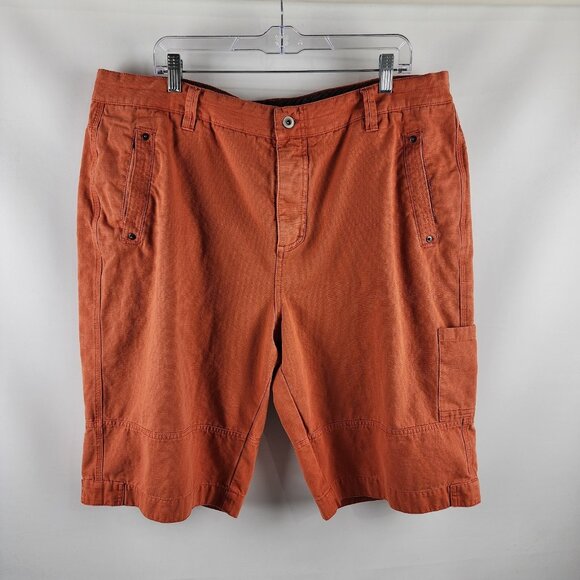 Carbon 2 Cobalt Shorts Mens 40 Orange Bedford Cord Outdoor Preppy Short (40x12) - Picture 1 of 8